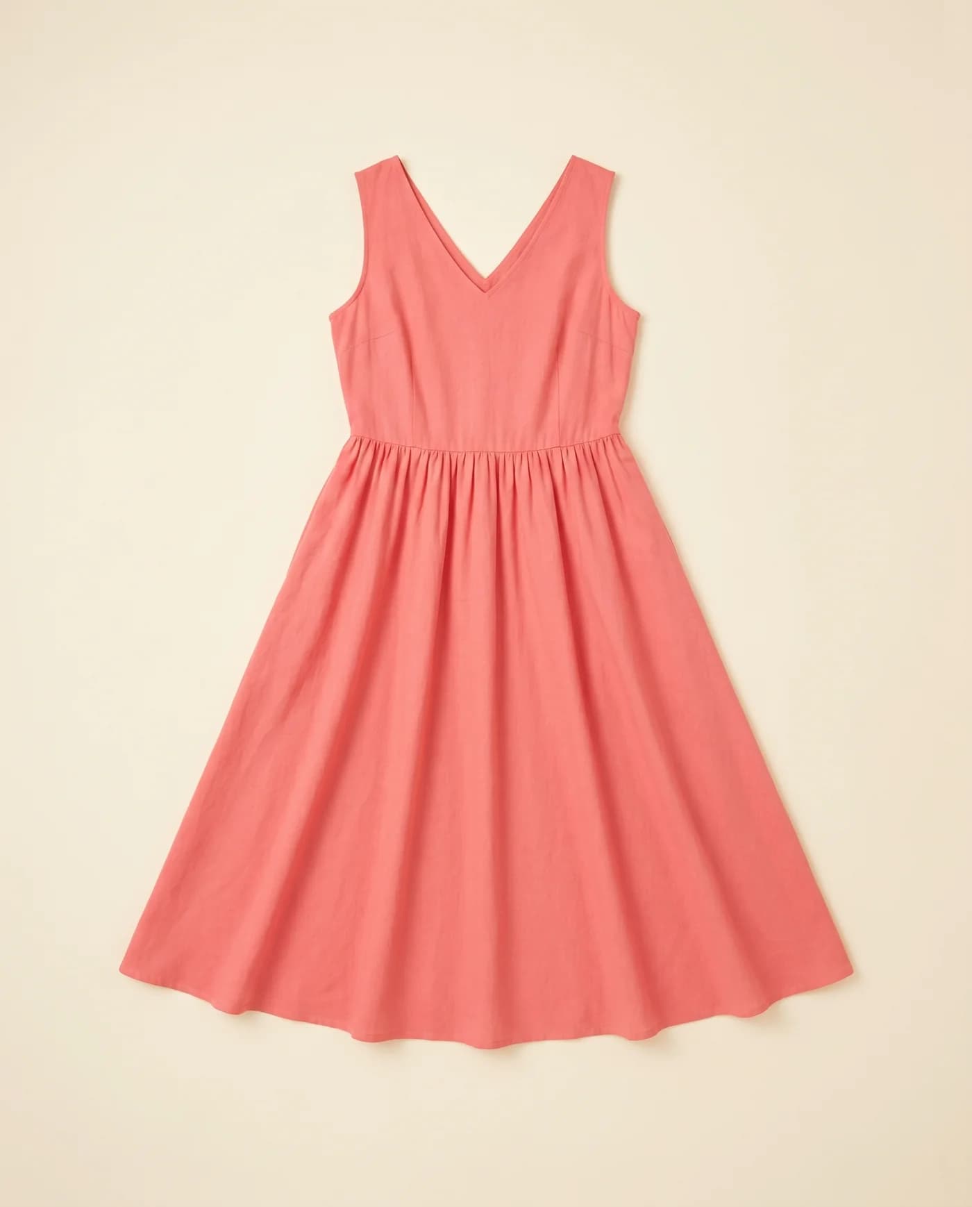 Flat-lay input for A-line midi dress
