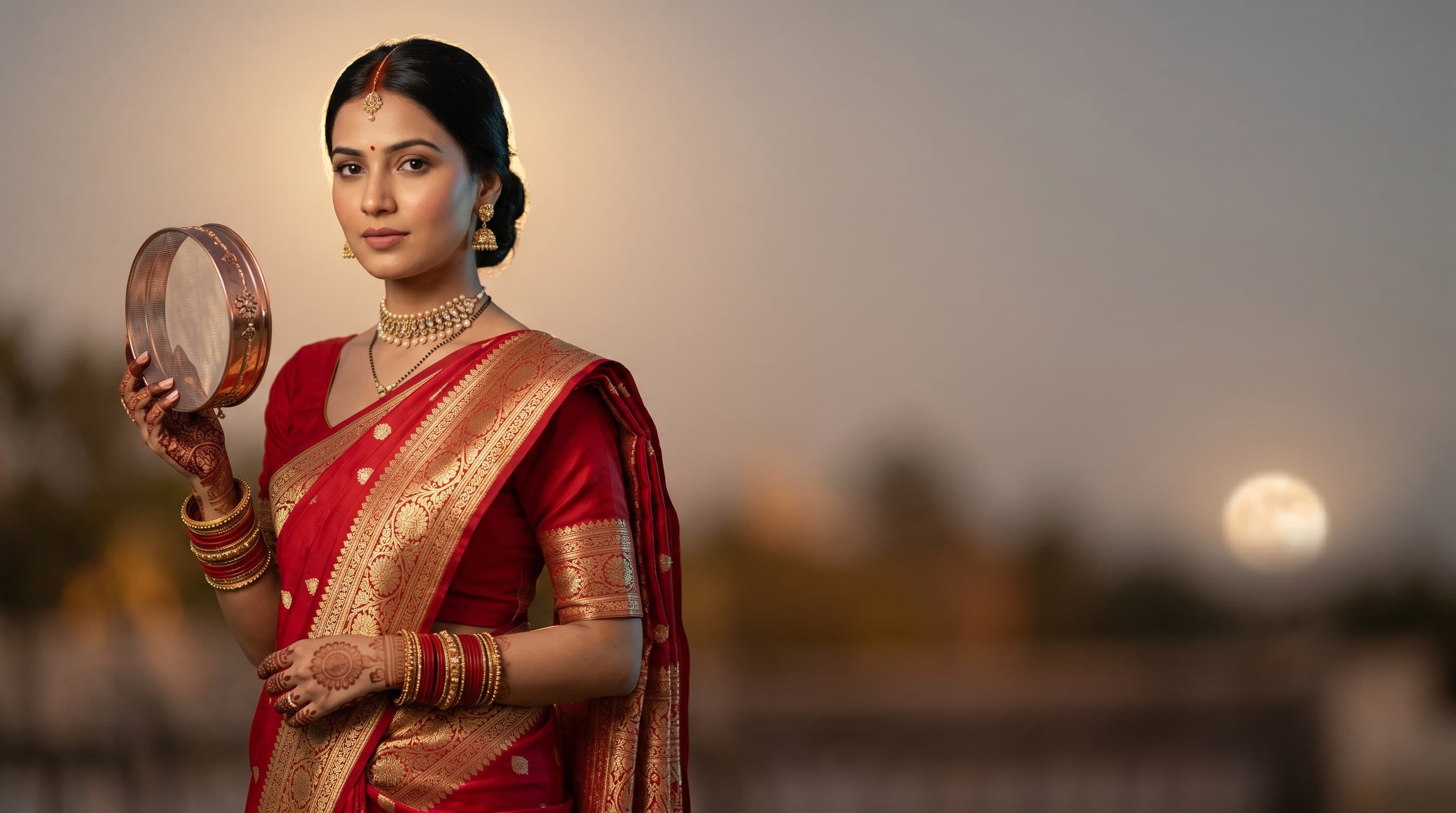Karva Chauth Bridal Campaign Shoot Guide 2026 — Calendar & Specs — editorial portrait