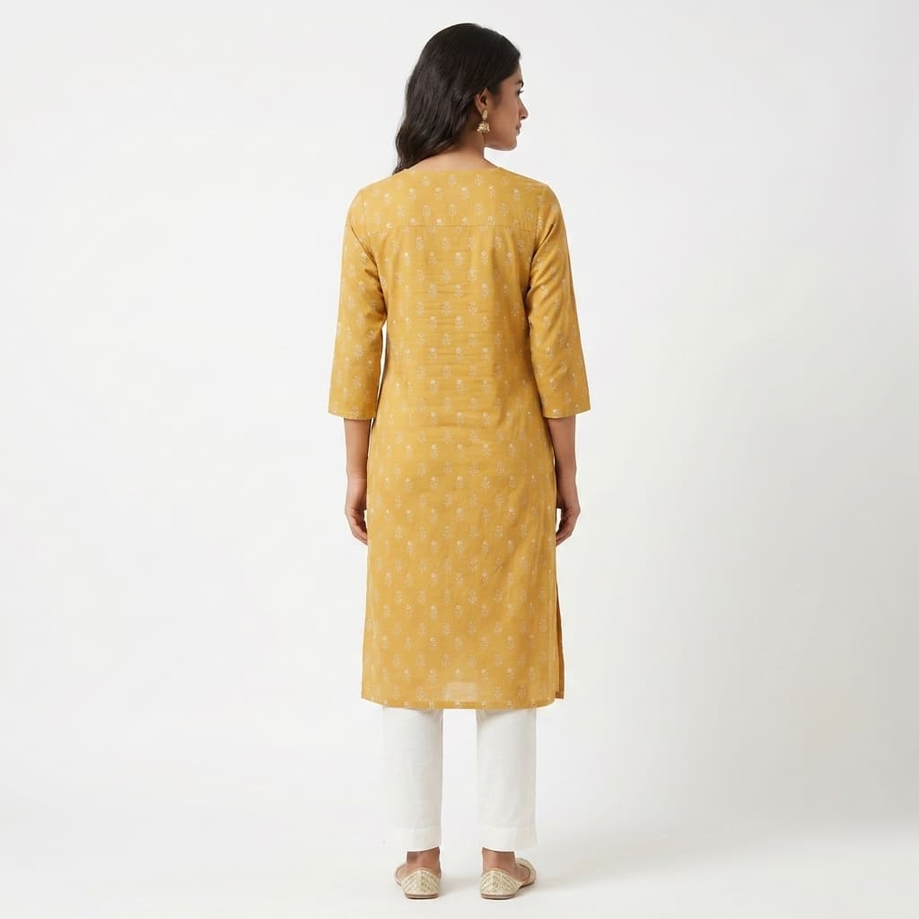 Amazon India alternate listing image — back on-model render showing back yoke, vents, and construction details on white
