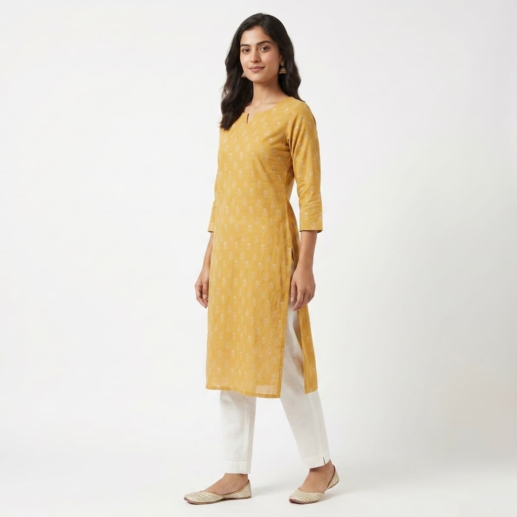 Amazon India alternate listing image — three-quarter side view at 45 degrees showing drape and silhouette