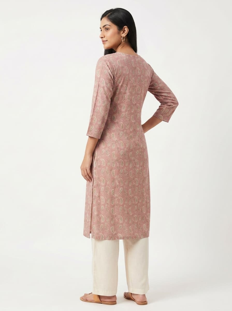 Flipkart alternate listing image — three-quarter side view at 3:4 portrait showing garment drape and silhouette