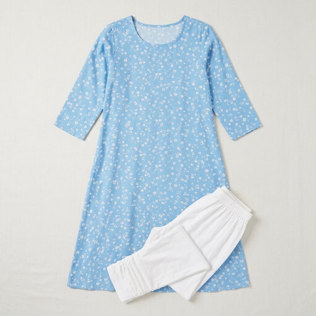 Meesho alternate listing image — flat-lay render of the kurti on a clean neutral surface