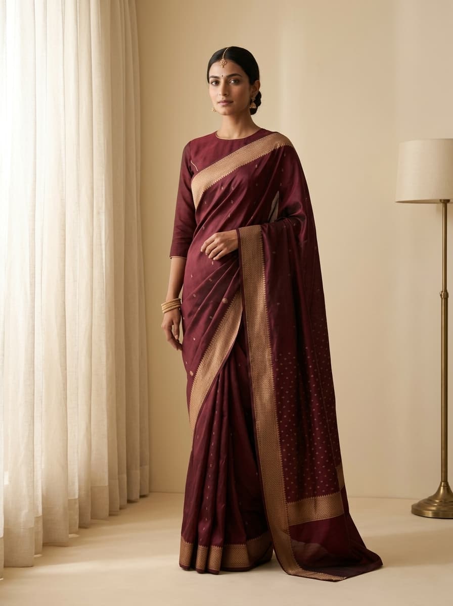 Nykaa Fashion alternate listing image — premium fit-on-model lifestyle render in an editorial setting with sophisticated styling